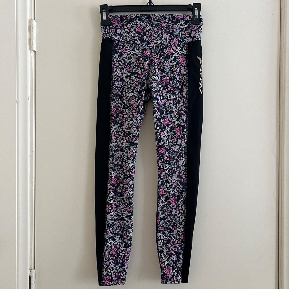 Victorias Secret Pink Ultimate Floral Leggings XSmall Activewear Pilates Yoga